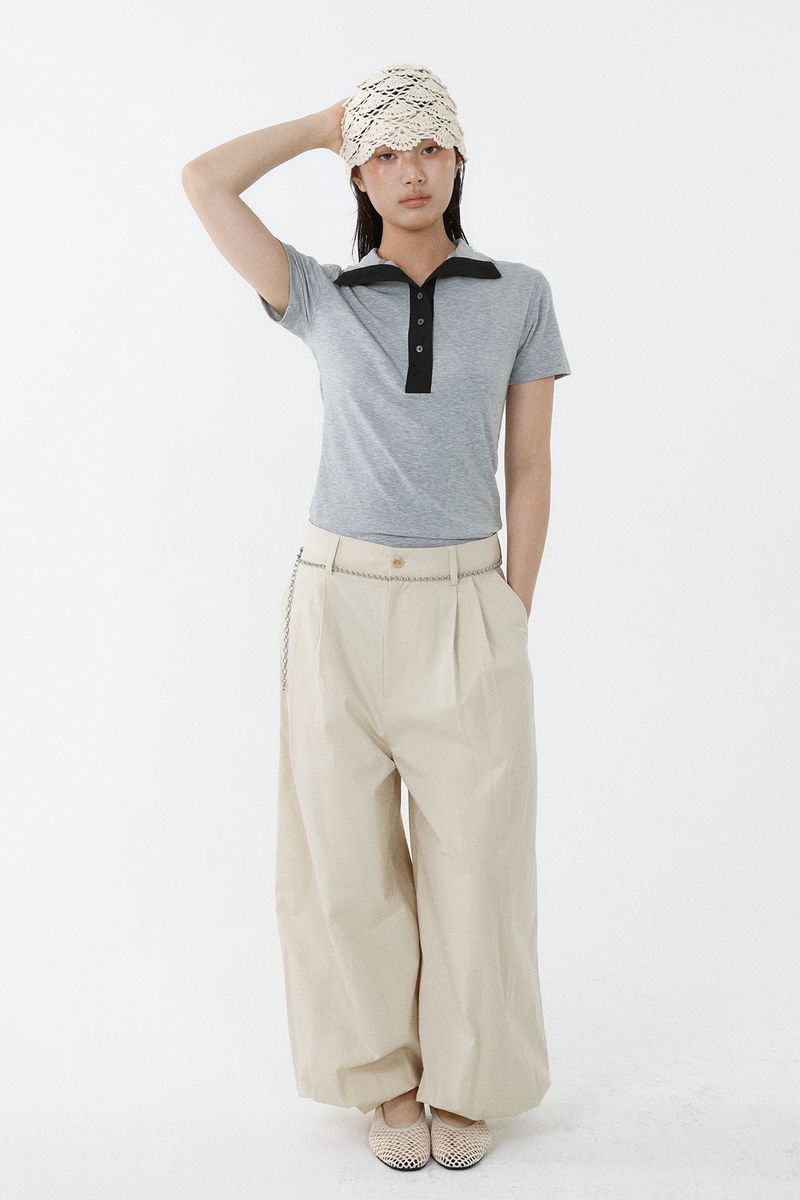 TWO-TUCK JOGGER PANTS_CREAM