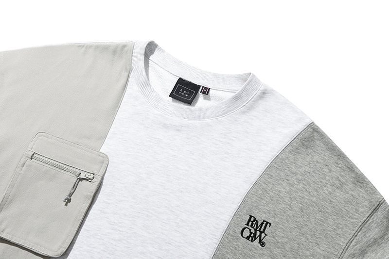 FLECK POCKET SWEAT SHIRT_LIGHT GRAY