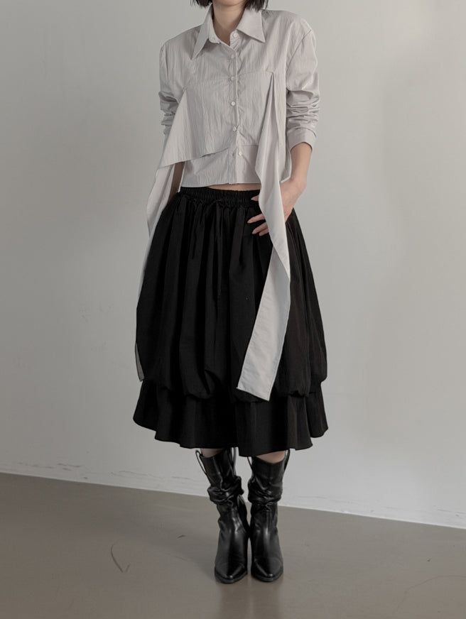 Robe Nylon Knot Crop Shirt