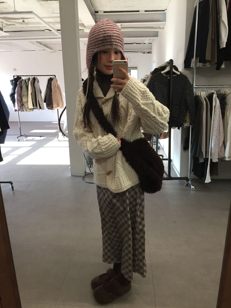 Twist Duffle Knit Cardigan (1color)