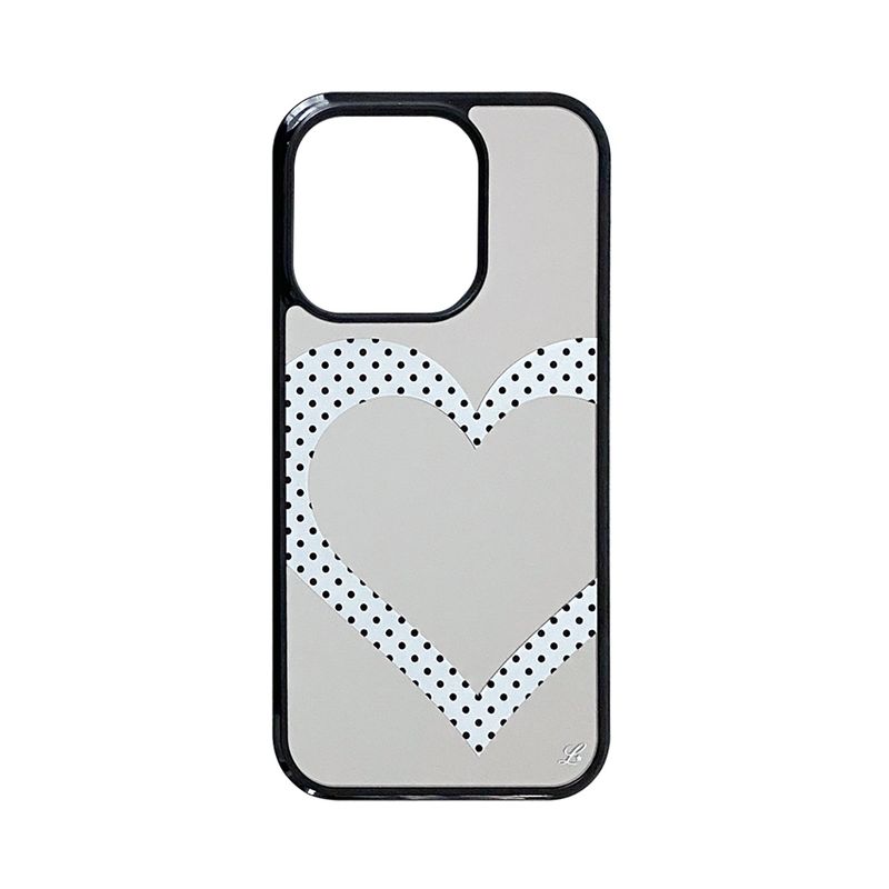 [MADE] [+MagSafe] HEART DOT PHONE CASE (black mirror bumper)