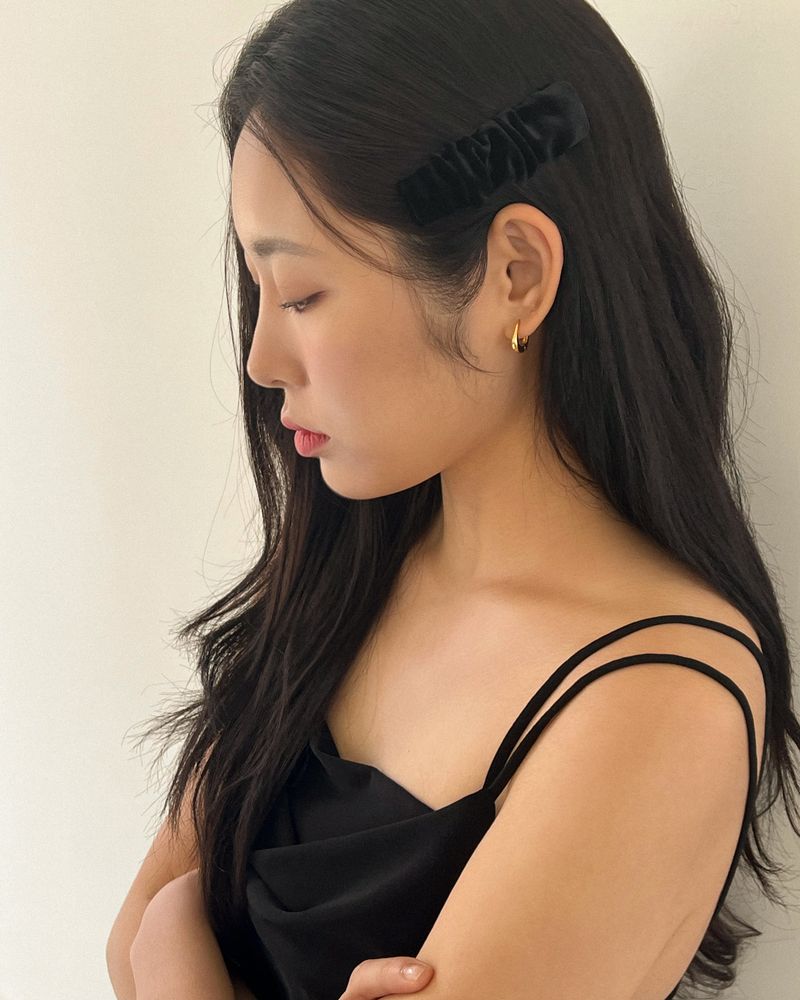 Rosé earring (silver)