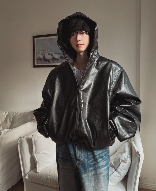 Riot Leather Two Way Bomber Jumper