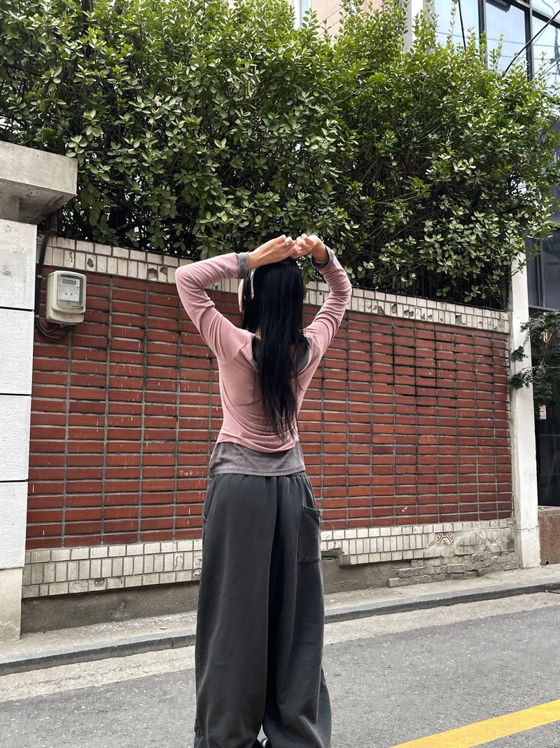 Maho Layered Tencel Long Sleeve Tee