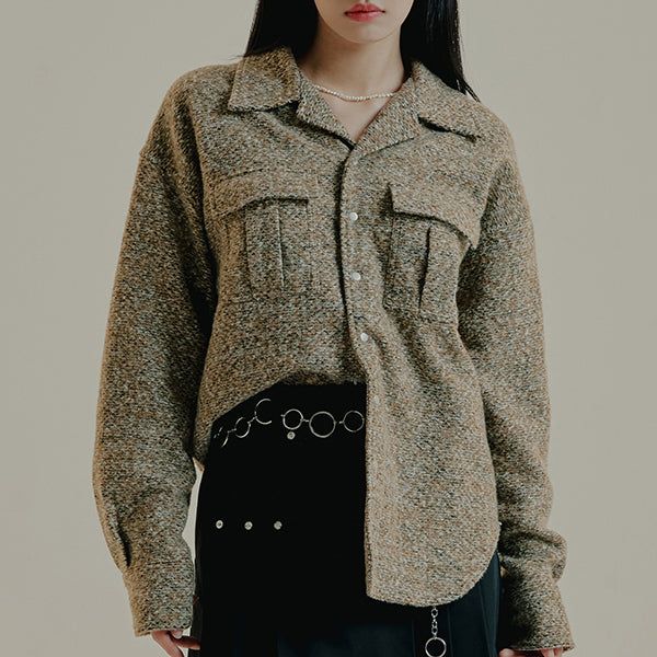 ROMANTIC CROWN（ロマンティッククラウン）の「WESTERN OPEN COLLAR SHIRT JACKET（Jackets/Outerwear）」