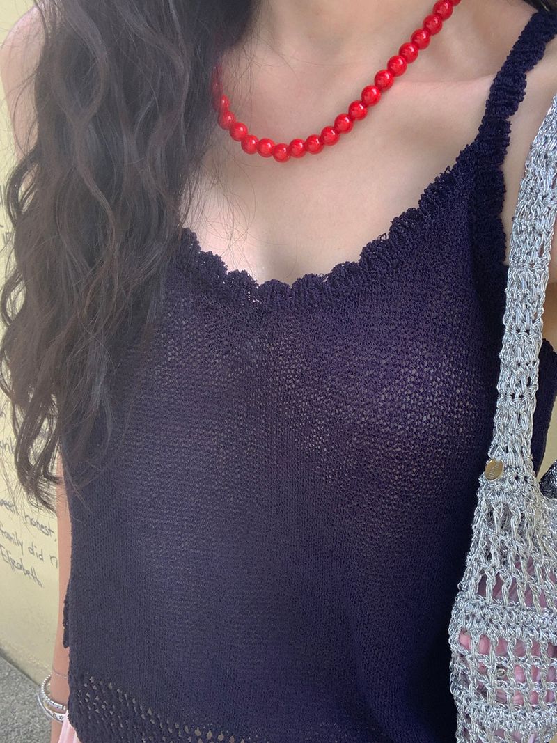 [MADE] RODYL FRILL KNIT SLEEVELESS