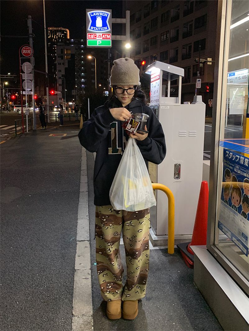 CAMO FLEECE PATCH HOOD (4C)