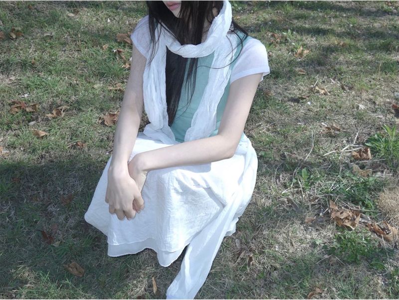 check sleeve skirt