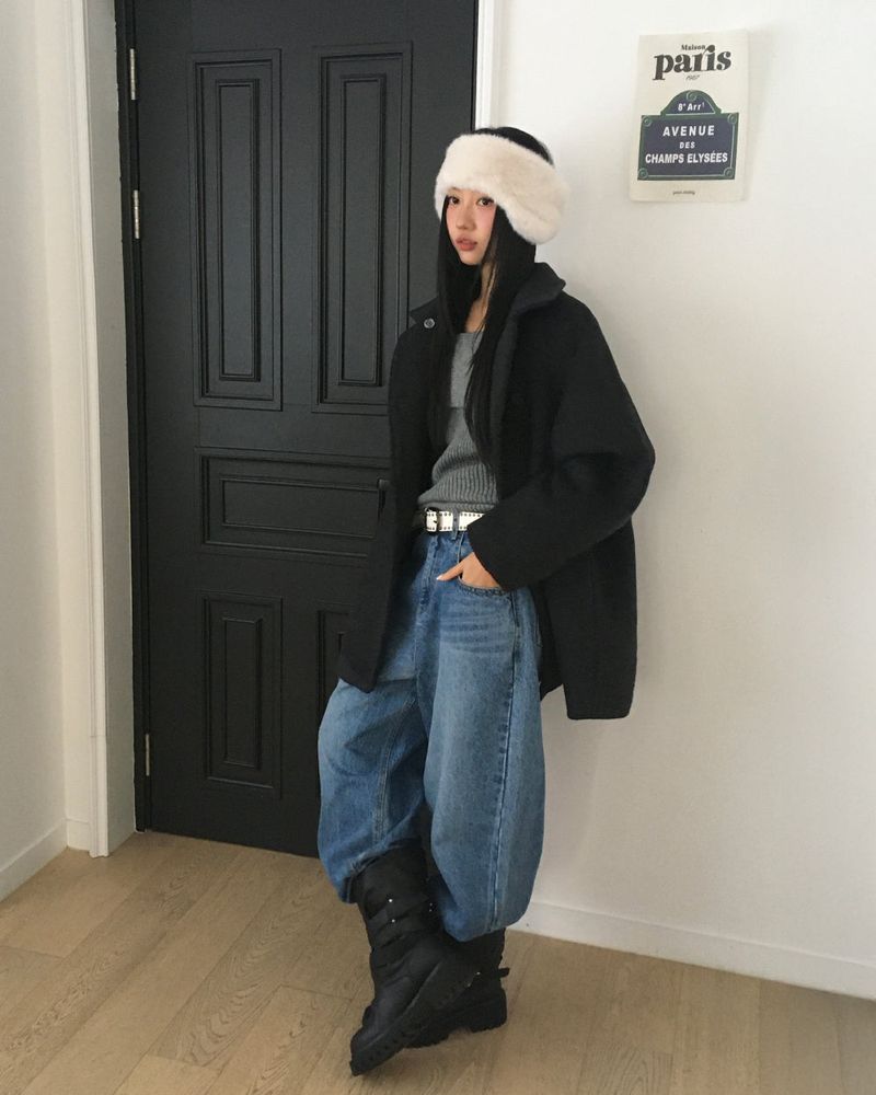 [ORIGINAL] HOLES HIGH NECK MEDIUM COAT