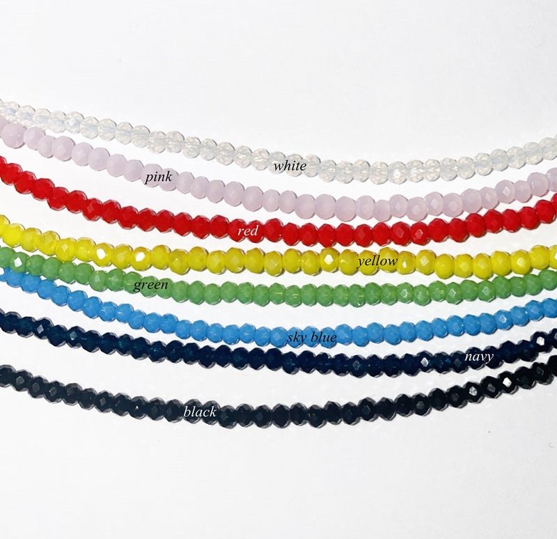 color crystal beads necklace (8color)