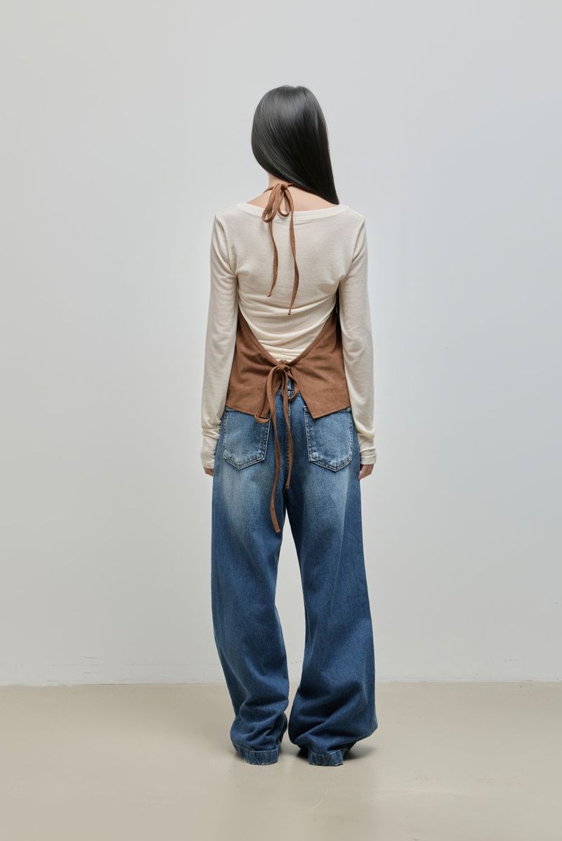 Tencel Long Sleeve Tee_Ivory