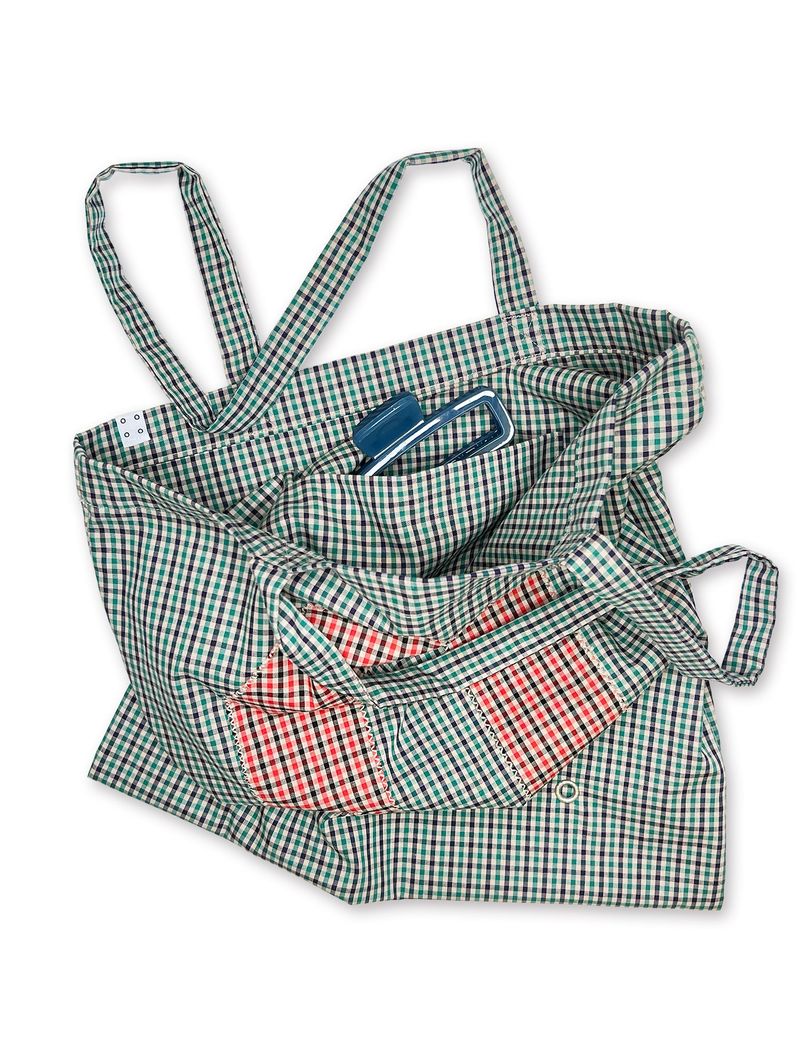 0 Applique Check Eco Bag / Green