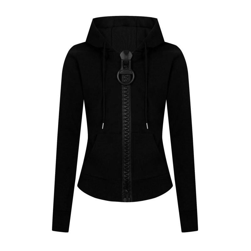 Ebony Oversized Zipper Hoodie