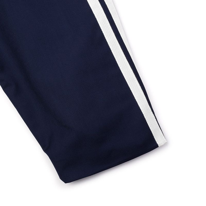 [UNISEX] Satin-Trimmed Padded Racing Jacket (Navy)