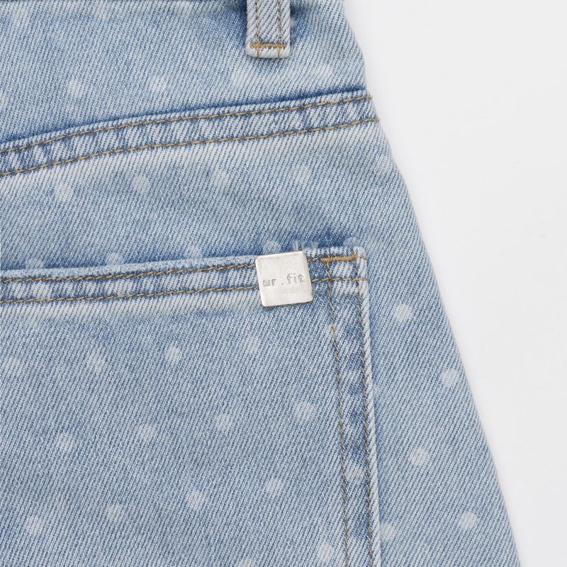 LIGHT BLUE DOT DENIM PANTS 21101