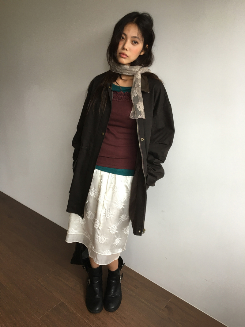 Reverse Rose Skirt (2color)