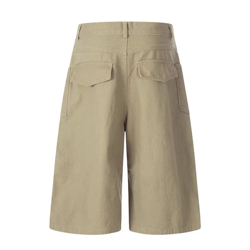 Lettering Pocket Bermuda Pants