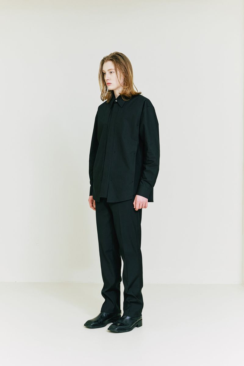 Front Layering Shirt black