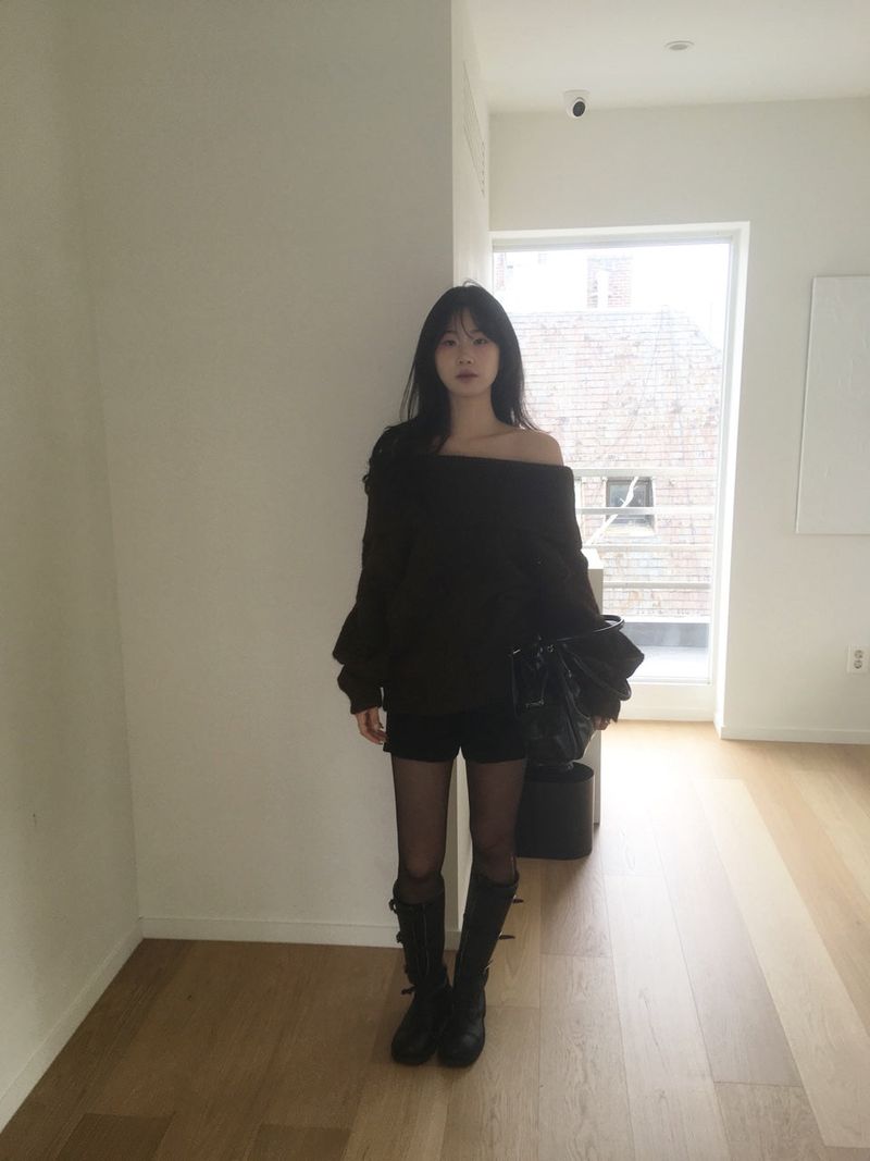 wool knit shorts