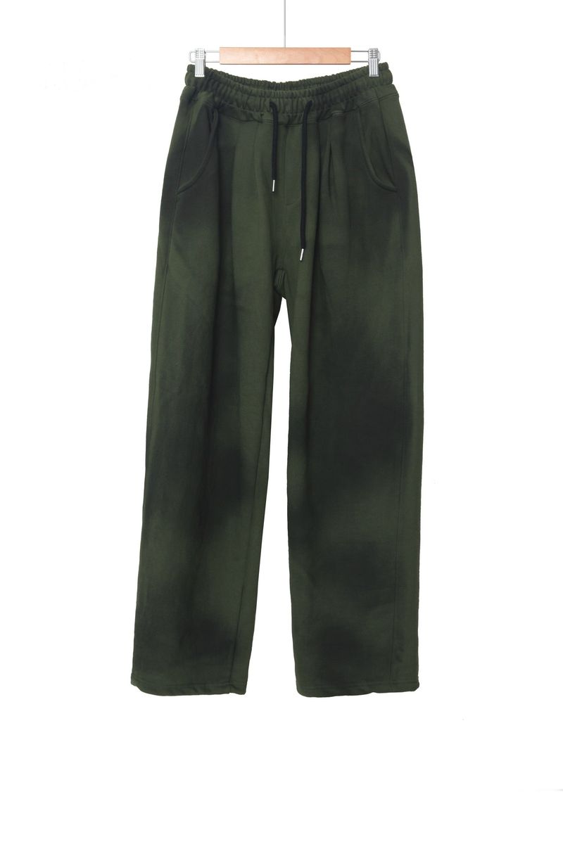 spray-washed string pants