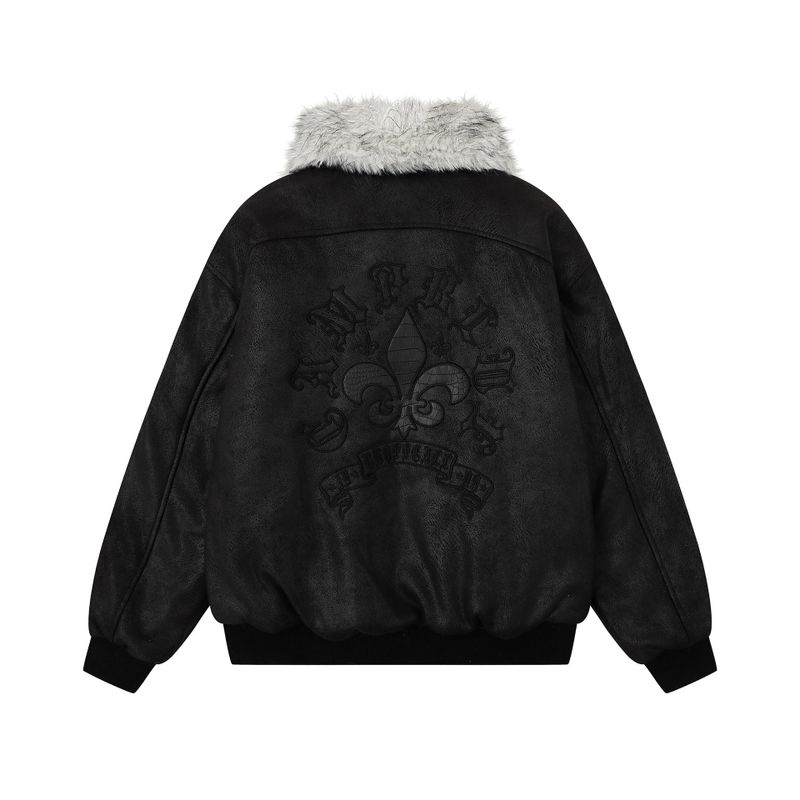 Berlin Leather Fur Collar Jacket