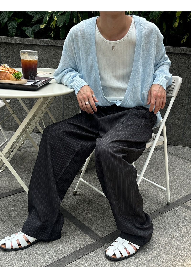 [S/S] Double stripe tuck wide slacks(3color)