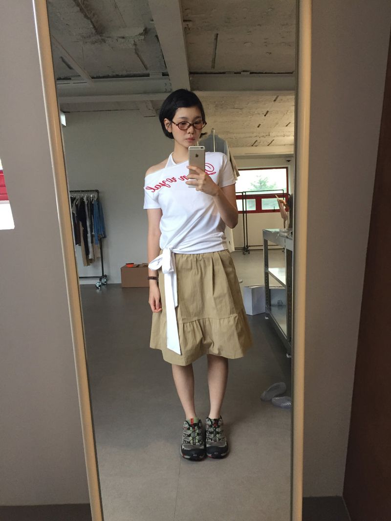 v midi skirt (3color) 