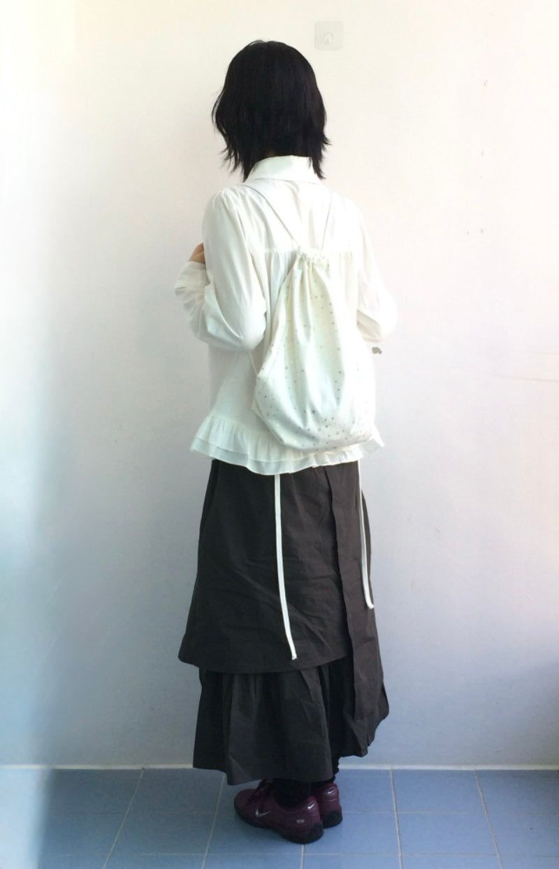 Cotton Flare Shirring Shirt
