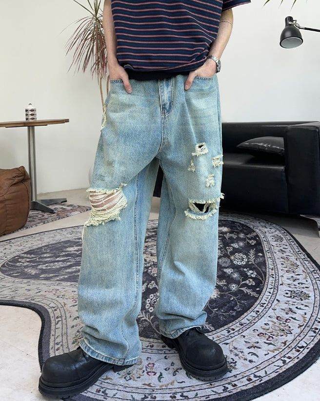 SATIIIZ（サティーズ）の「Ean Washed Destroyed Jean（Pants）」