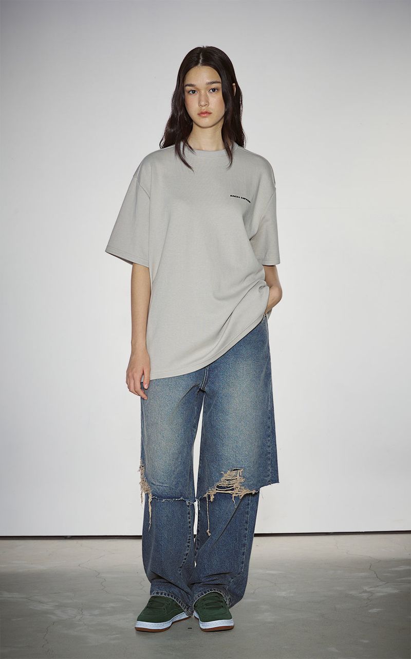 BLUR HEART T-SHIRTS_BEIGE