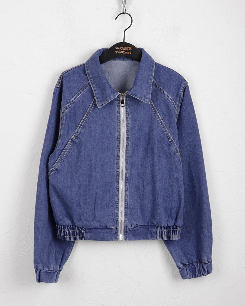 Harder tornado cut-out blouson denim jacket
