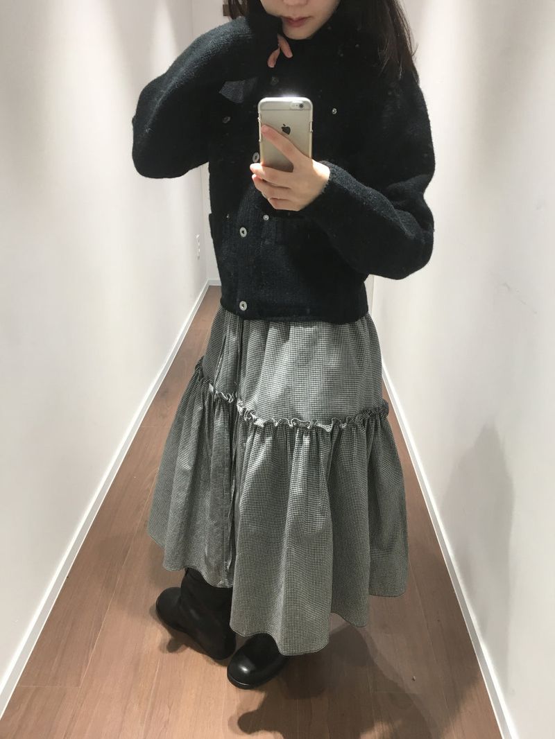Romantic check frill skirt (2color)