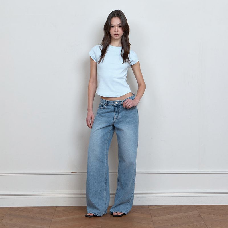 C 90S LINE BASIC T-SHIRT_LIGHT BLUE
