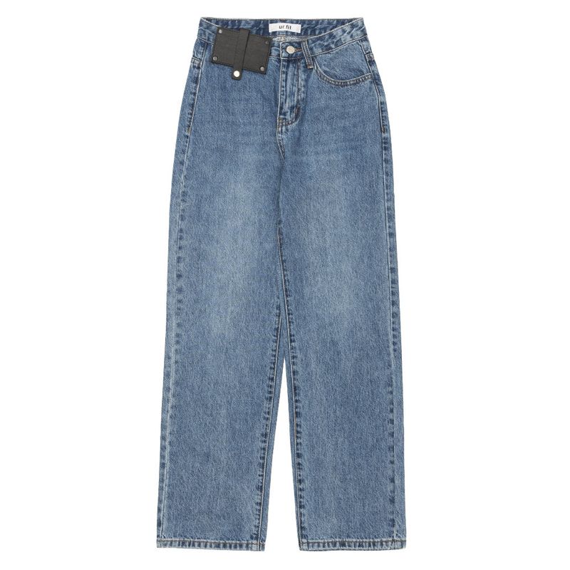 MEDIUM BLUE STRAIGHT DENIM PANTS [16626]