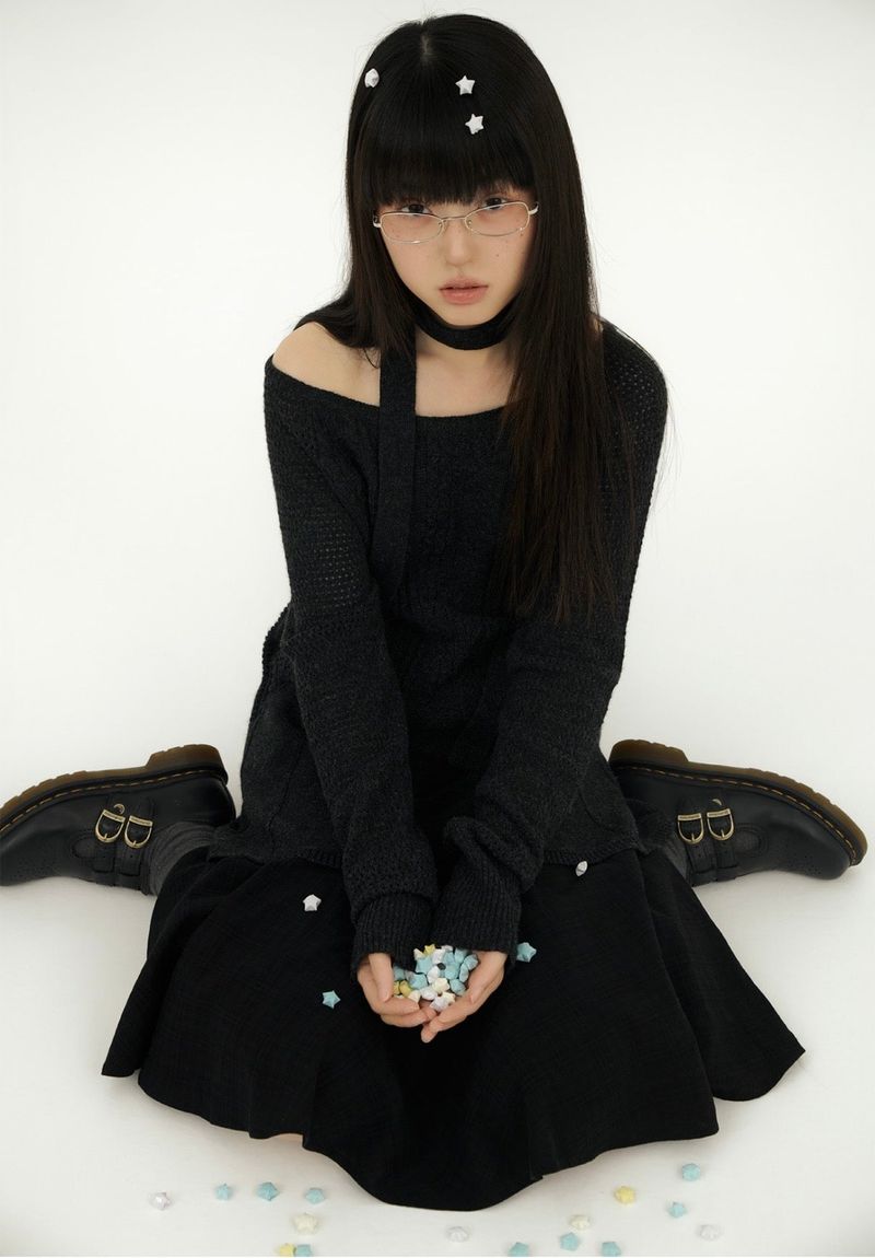 CABLE RECO KNIT OPS CHARCOAL