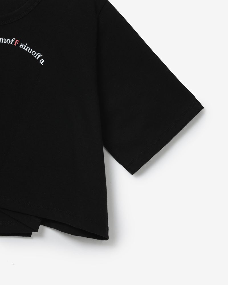 circle lettering 1/2 T-shirt [ black ]