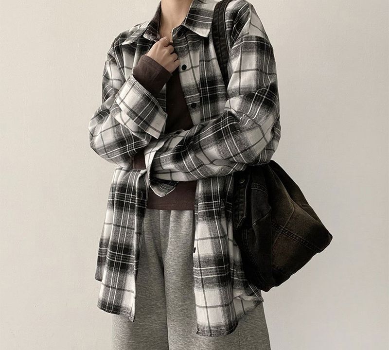 Lue Loose Fit Checkered Shirt