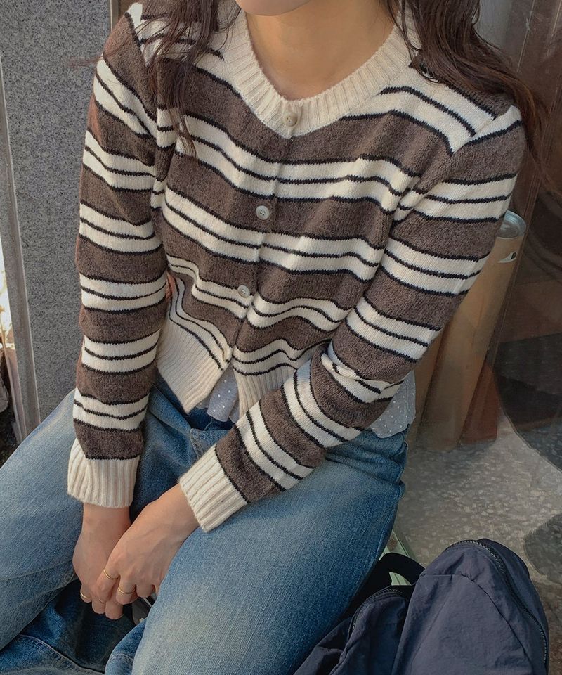 Mode Stripe Cardigan