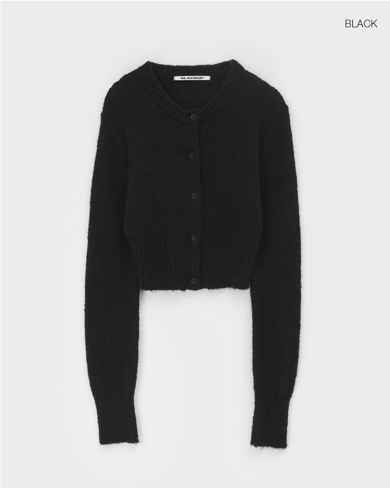 [MADE] Mock Alpaca Crop Knit Cardigan