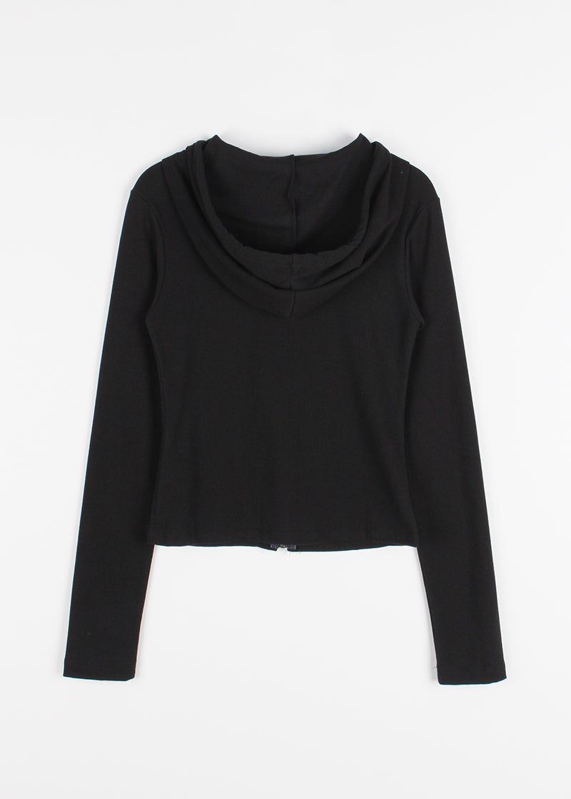 RIB SLIM HOOD ZIP-UP
