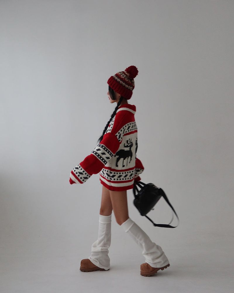 Drop knit roll-up beanie