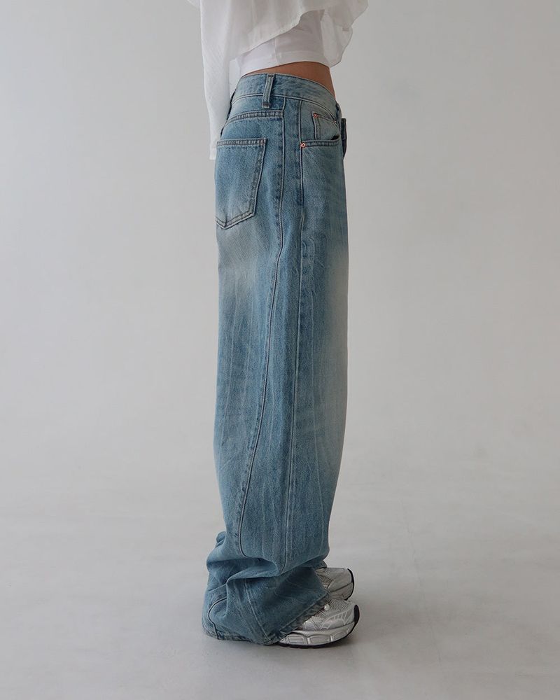 Shade light blue low wide jeans