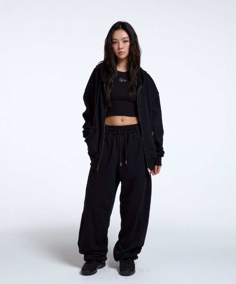 CONY RUFFLE PANTS / BLACK
