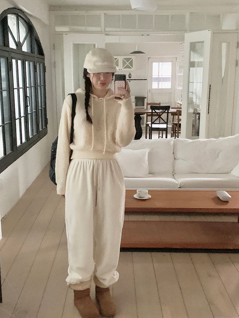 [MADE] Bear fleece-to-way wide pants
