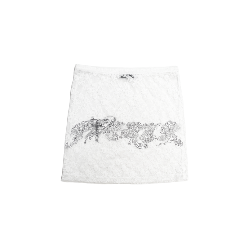 R CROSS LACE SKIRT