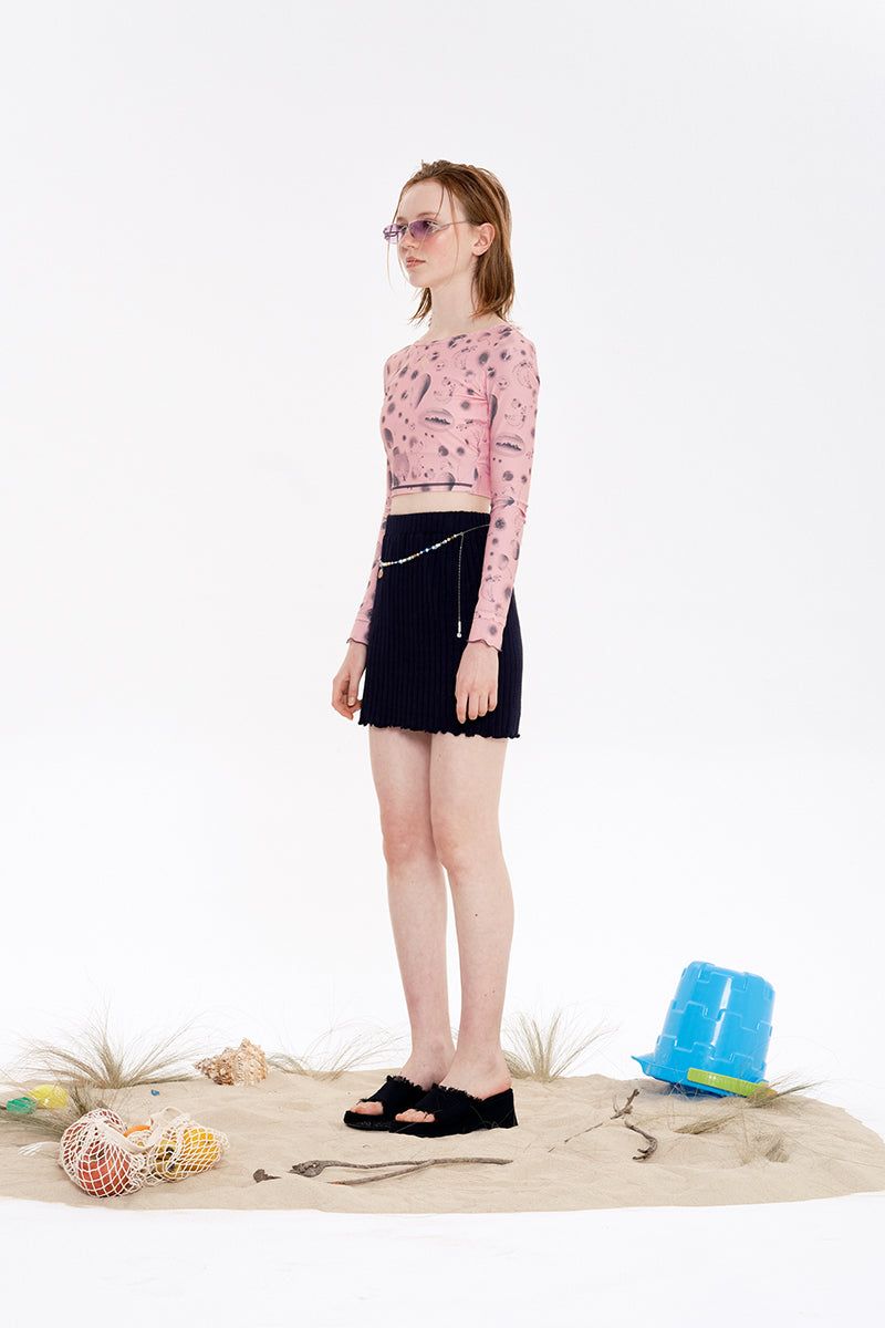 LAYERED LONG SLEEVE RASHGUARD [PINK]