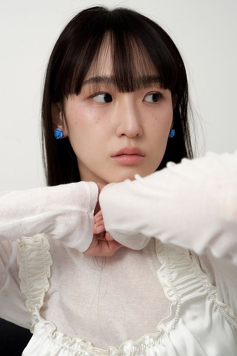 rose formica earring - blue