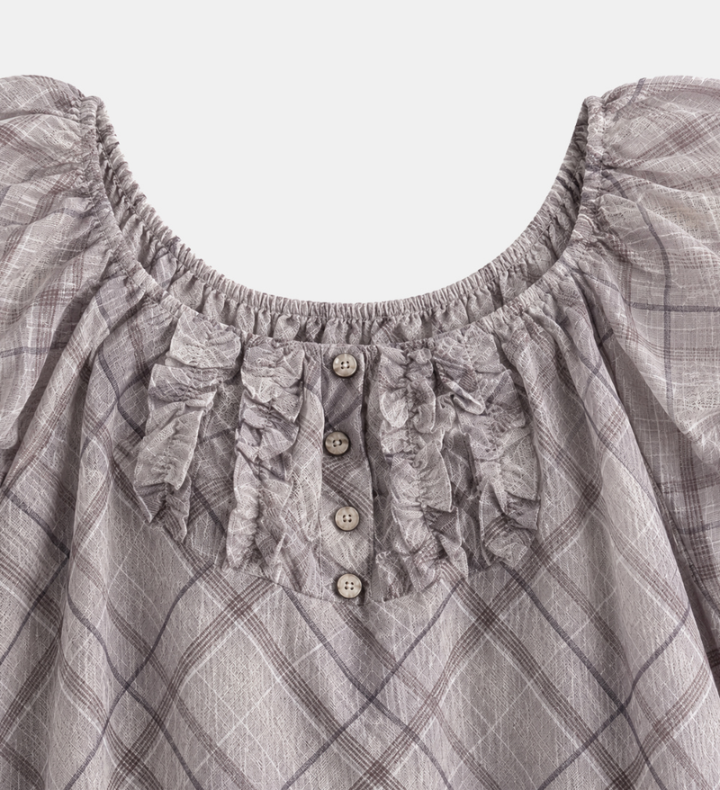 Rielle Plaid Halter Blouse