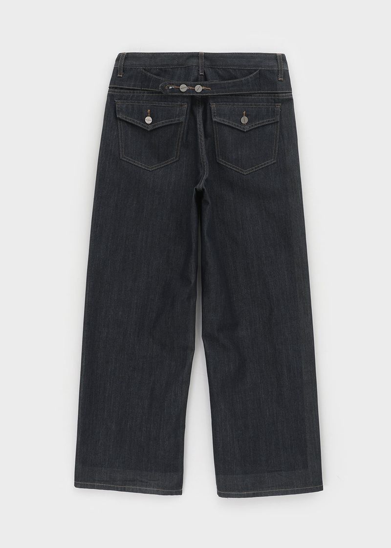 [MADE] Timoro Back-Strap Wide Denim Pants