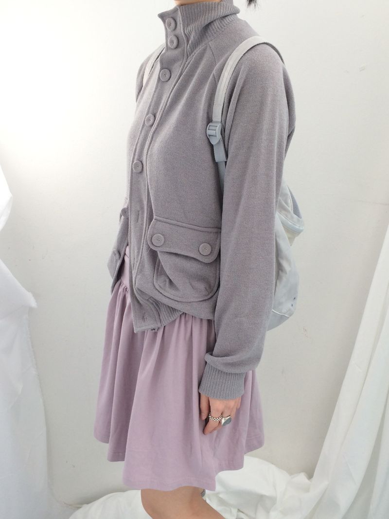 soft-touch raglan knit jacket